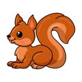 Cute little squirrel cartoon lying down