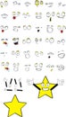 Cute little star cartoon expressions set Royalty Free Stock Photo