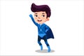 Cute Little Superhero Character Illustration