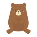 Cute little teddy bear animal cartoon isolated icon design Royalty Free Stock Photo