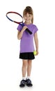 Cute Little Tennis Girl Royalty Free Stock Photo