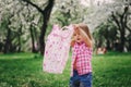 Cute little toddler girl getting dressed