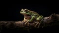 Cute little tree frog on a twig. Generative AI,