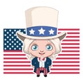 Little Uncle Sam mascot design