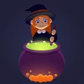 Cute little witch Royalty Free Stock Photo