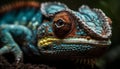 A cute lizard in the forest, its green scales shining generated by AI Royalty Free Stock Photo