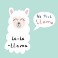 Cute llama hand drawn vector illustration for cards,t-shirts,fabric