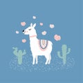 Cute llama illustration