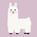 Cute llama illustration card