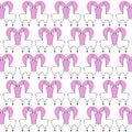 Llama pattern on bluellama pattern with pink hearts