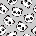 Cute panda seamless pattern