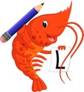 Cute lobster cartoon Royalty Free Stock Photo