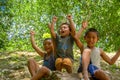 Cute local boys in Cahal Pech, Belize