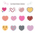 Cute Love Heart Shape Illustration Collection For Valentine Stickers And Social Media Post