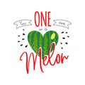 One in a melon happy first birthday girl Royalty Free Stock Photo