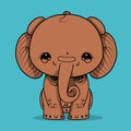 Cute and lovely cartoon baby elephant Royalty Free Stock Photo