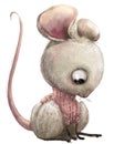 Cute lovely cartoon mouse