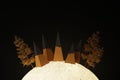 A cute low poly mountain on the moon