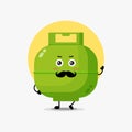 Cute lpg cylinder character with mustache