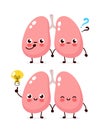 Cute lungs with question mark