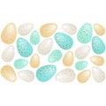 Cute luxury Easter background with dotted eggs