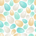 Cute luxury Easter seamless background with dotted eggs Royalty Free Stock Photo