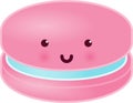 Cute Macaron Character. Vector Illustration.