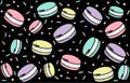 Cute Macaron and Pastel color hand drawn Art Design for t-shirt, greeting card or poster design Background Vector Illustration