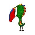 Cute macaw bird cartoon Royalty Free Stock Photo