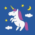 Cute magic unicorn Royalty Free Stock Photo