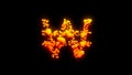 Cute magmatic stones won sign - burning hot orange - red character, isolated - object 3D rendering