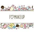 Cute makeup border for Your design