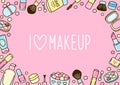 Cute makeup background for Your design