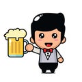 cute male barman character vector design Royalty Free Stock Photo