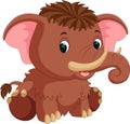 Cute mammoth cartoon