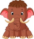 Cute mammoth cartoon