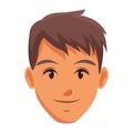 Cute man face cartoon