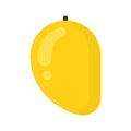 Cute mango exotic fruit, isolated colorful vector icon
