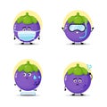 Cute mangosteen character collection