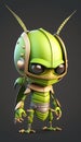 Cute Mantis Animal Warrior 3D Game Model | Generative AI