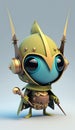 Cute Mantis Animal Warrior 3D Game Model | Generative AI