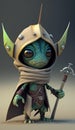 Cute Mantis Animal Warrior 3D Game Model | Generative AI