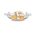 Cute mascot cartoon design of carrot cake with Wink eye