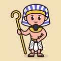 Cute mascot with Pharaoh Ancient Egyptian design