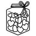 Cute mason jar icon