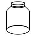 Cute mason jar icon