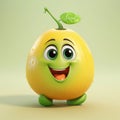 Cute Melon Happy Cartoon Character Royalty Free Stock Photo