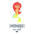 Cute mermaid character Royalty Free Stock Photo