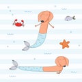 Cute mermaid dachshunds