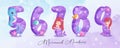 Cute Mermaid Decorative Numbers Part II